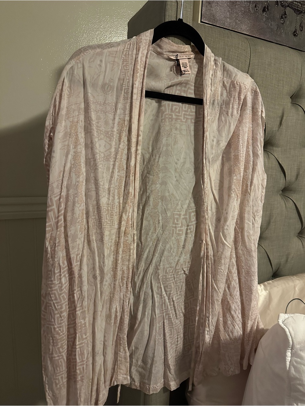 Light Pink Women's Open-Front Swim Kimono
